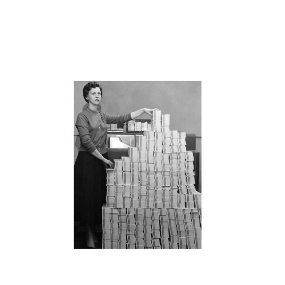 Keypunch IBM Punch Card Unpunched, Vintage (10 cards) - Picture 5 of 6